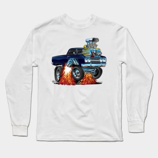 Classic Sixties Muscle Car Cartoon Long Sleeve T-Shirt